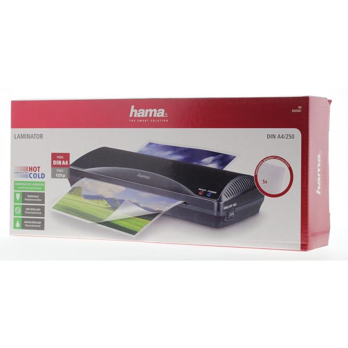 Hama Home &amp; Office A4/250 Laminointikone Hama Home &amp; Office DIN A4/250 Laminaattori kayttaa kahta tapaa: kuumalaminointi