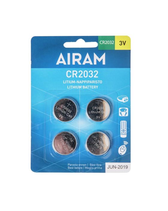 Airam litiumparisto CR2032 3V 4/BL 8710459 917-276
