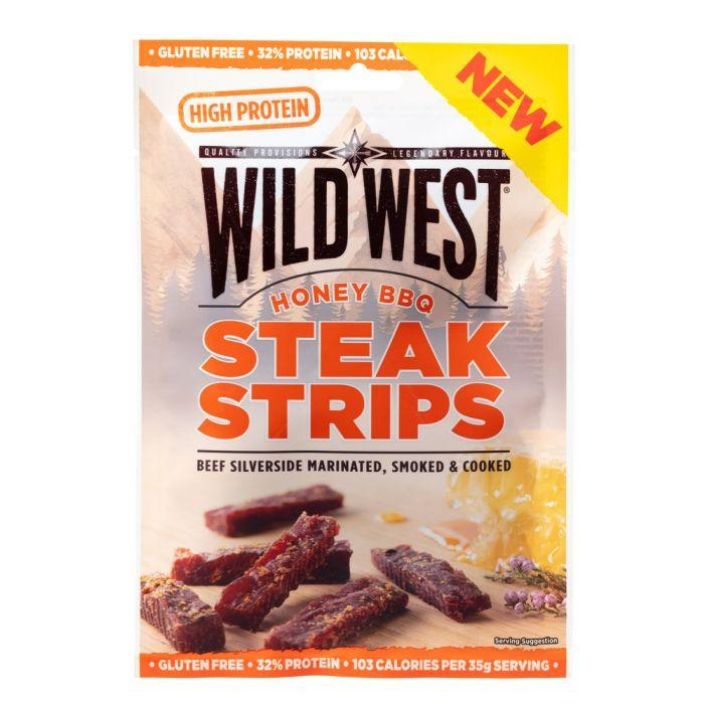 Wild West Steak Strips kuivattu naudanliha honey BBQ 60g 636528 924-2122