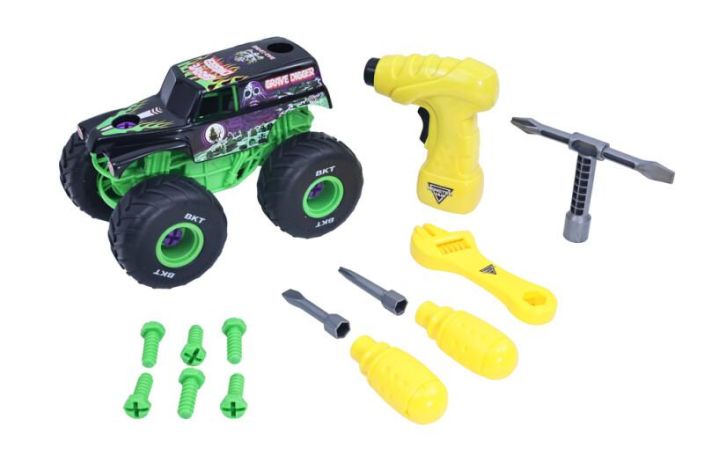 Monster Jam Mechanix 1:18 Grave Digger 5004584 tuotekuva 1 Monster Jam Mechanix 1:18 Grave Digger 5004584 tuotekuva 1