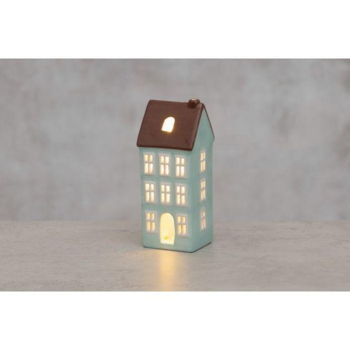 Finnlumor Talolyhty copenhagen LED valoilla vaaleansininen 19cm 631228 tuotekuva 1