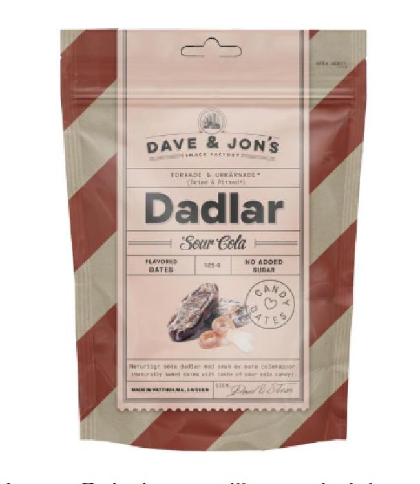 Dave&amp;Jones Taateli Sour cola 125g