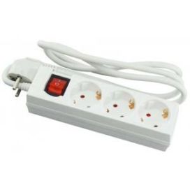 Jatkojohto maadoitettu 3-osa 3m+kytkin