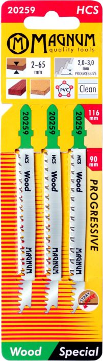 Pistosahantera 3kpl HCS Prog 116mm 20259 980-1403