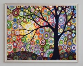 Timanttimaalaus Tree of Life kehystetty 40x50cm