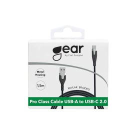 GEAR Latausjohto PRO USB-A USB-C 2.0 1.5m