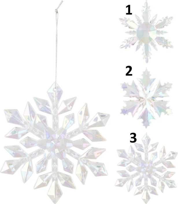 Kuusenkoriste lumihiutale 12cm AKP103530 tuotekuva 1 Kuusenkoriste lumihiutale 12cm AKP103530 tuotekuva 1