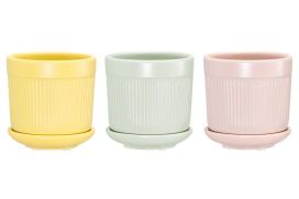 4Living ruukku aluslautasella Pastel 10cm