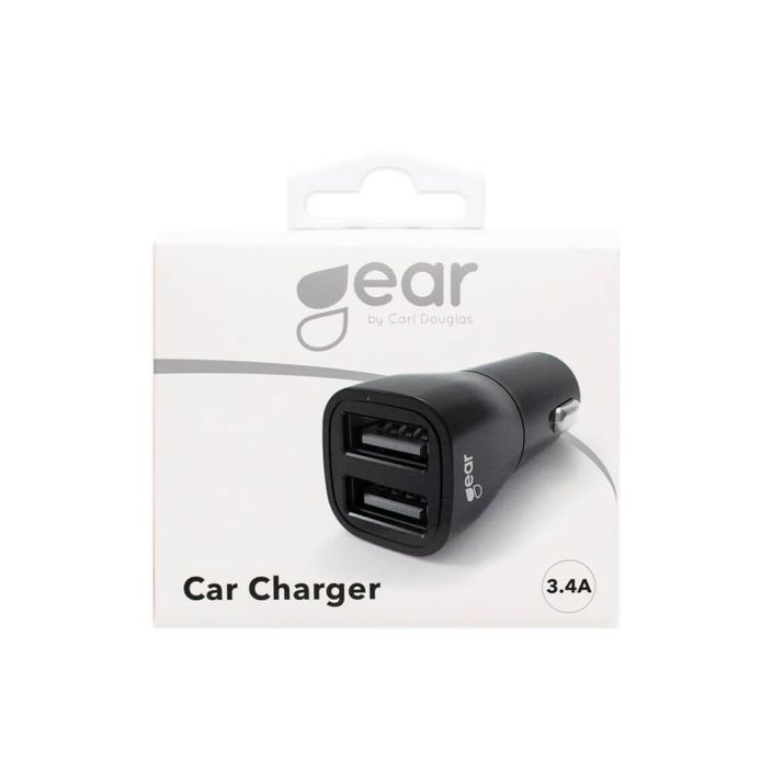 GEAR Laturi 12/24V 2xUSB GEAR Laturi 12/24V 2xUSB-A 3,4A Musta