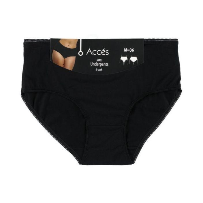 Acces maxi alushousut 2-pack musta M-XXL 645853 924-1119