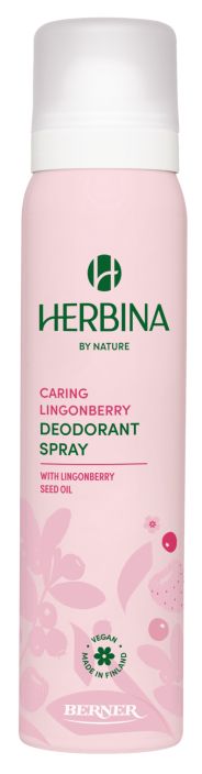 Herbina Caring Lingonberry deodorantti 150ml 15901661 Herbina Caring Lingonberry deodorantti 150ml 15901661