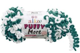Alize Puffy More 6570 tummanvihreä / valkoinen 150g