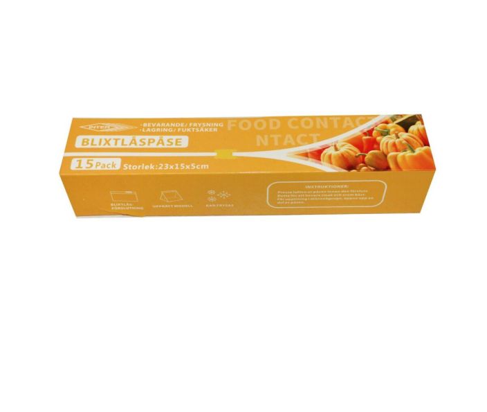 Uudelleensuljettava pussi 23x15cm 15-pack 26674 Uudelleensuljettava pussi 23x15cm 15-pack 26674