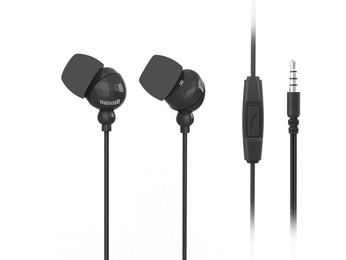 Maxell Plugz + mic nappikuuloke musta 303759 978-012