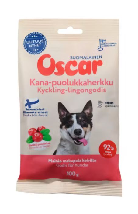 Oscar Kana-puolukkaherkku 100g 3602 Oscar Kana-puolukkaherkku 100g 3602