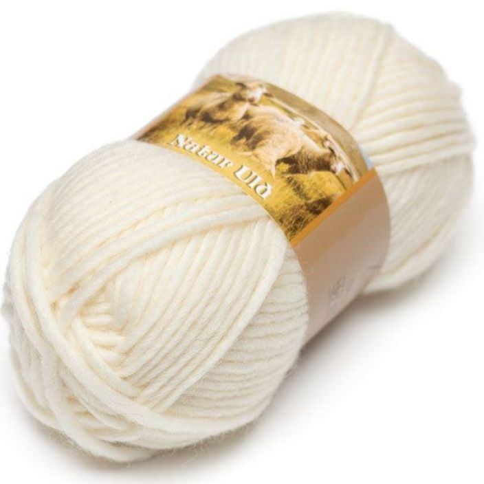 Hjertegarn Natur Uld 0100 Luonnonvalkoinen 100g HNU-0100
