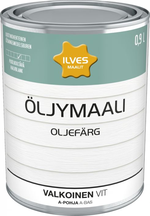 Ilves oljymaali valk. 0,9L IL0289 920-707