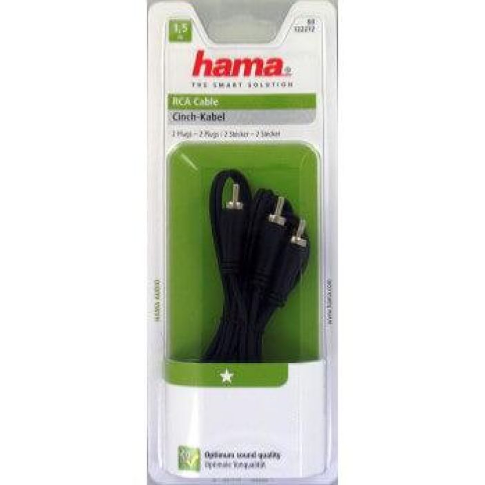 HAMA Audio Johto 2xRCA-2xRCA 1,5m 122272 tuotekuva 1