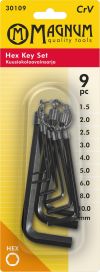 Magnum Kuusiokoloavainsarja 2-10mm 9-osainen 30109