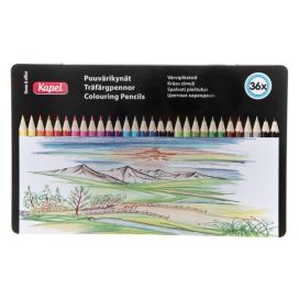 Kapel puuvärikynä 36kpl peltirasia