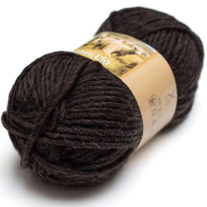 Hjertegarn Natur Uld 0930 Meleerattu tummanruskea 100g HNU-0930