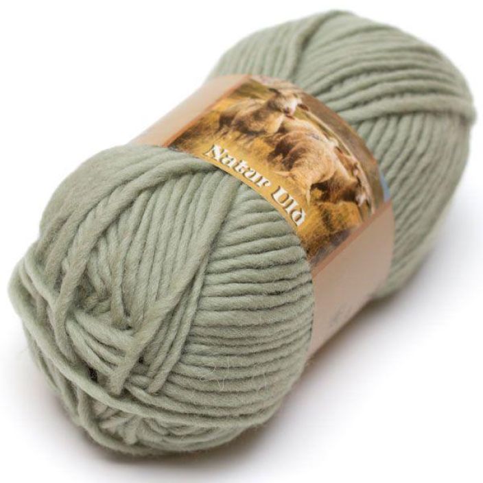 Hjertegarn Natur Uld 6310 Vaalea salvianvihrea 100g HNU-6310