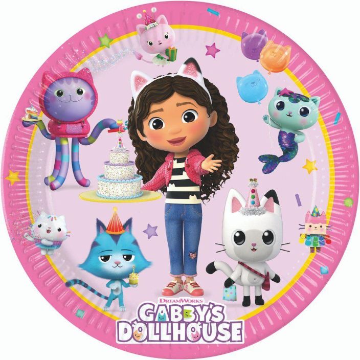 Kertakayttolautanen Gabby's Dollhouse 23 cm 8kpl 636092 924-3855