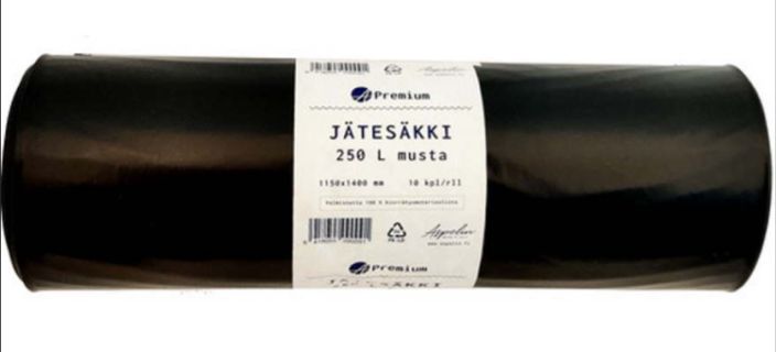 A.Premium vahva jatesakki 250L musta 10kpl 952-107 A.Premium vahva jatesakki 250L musta 10kpl 952-107