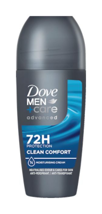 Dove Men+Care Clean Comfort Roll-on 50ml Dove Men+Care -antiperspirantti tarjoaa miehille tehokkaan, jopa 48 tuntia Dove Men+Care Clean Comfort Roll-on 50ml Dove Men+Care -antiperspirantti tarjoaa miehille tehokkaan, jopa 48 tuntia