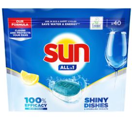 Sun All-in-1 Lemon konetiskitabletti 40kpl