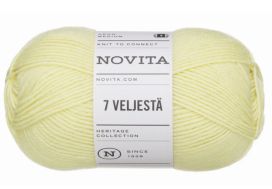 Novita 7 veljestä 222 keltaruusu 100g
