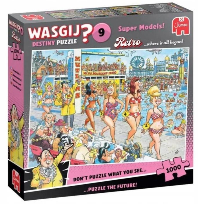 Wasgij Retro Destiny 9 Super Models! 1000 palaa Unohda perinteiset palapelit, joissa kasaat kuvan laatikon kannesta! Wasgij Wasgij Retro Destiny 9 Super Models! 1000 palaa Unohda perinteiset palapelit, joissa kasaat kuvan laatikon kannesta! Wasgij