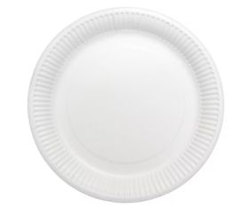 Rosa kertakäyttölautanen 23cm valk 40kpl biohajoava