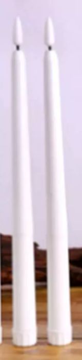 3D Led antiikkikynttila 2kpl valk. 3D Led antiikkikynttila 2kpl valk.