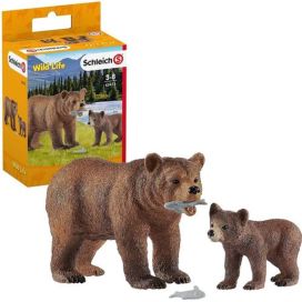 Schleich Harmaakarhu emo ja pentu 42473