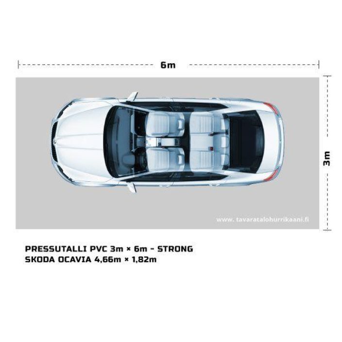 Autotalli kaari 6x3m tuotekuva 1