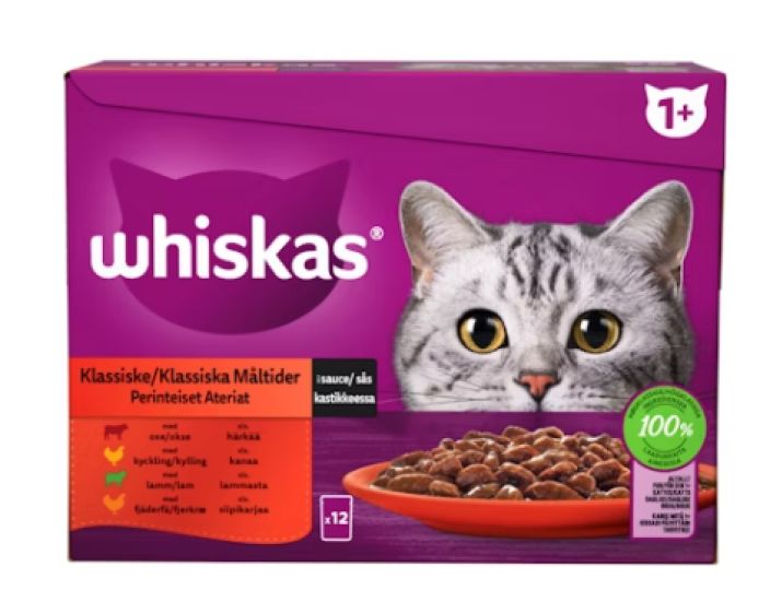 Whiskas 1+ perinteiset ateriat 12x85g 442854 905-2185 Whiskas 1+ perinteiset ateriat 12x85g 442854 905-2185