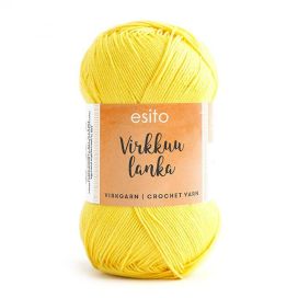 Esito virkkuulanka 9034 kirkkaankeltainen 100g