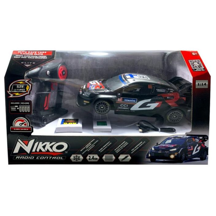 NIKKO Toyota Gazoo Ralli Rovanpera Ruotsin Ralli 2024 Radio-Ohjattava 1:14th Elite Ralliauto 104150 929-246