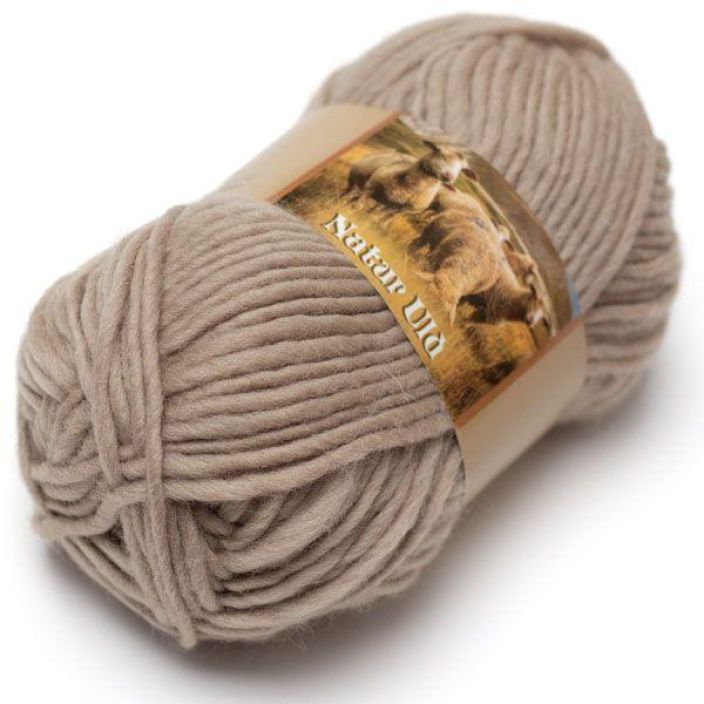 Hjertegarn Natur Uld 1210 Beige 100g HNU-1210