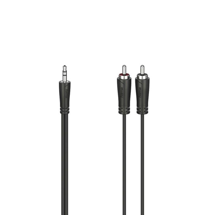 HAMA Cable Audio 3.5-2x RCA Black 1.5m 90205110 tuotekuva 2