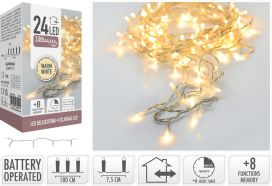 Valoketju 24LED lämminvalkoinen