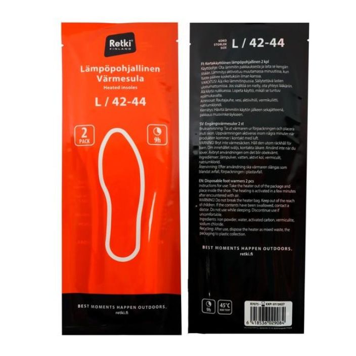 Retki Lampopohjallinen 2kpl L 26,5 cm /42-44 Kertakayttoinen lampopohjallinen tuottaa Retki Lampopohjallinen 2kpl L 26,5 cm /42-44 Kertakayttoinen lampopohjallinen tuottaa
