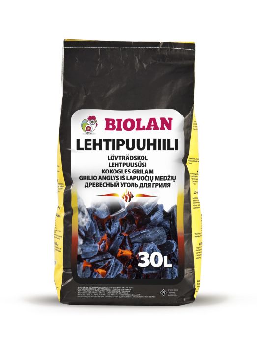 Grillisti lehtipuuhiili 30L grillihiili 940-121