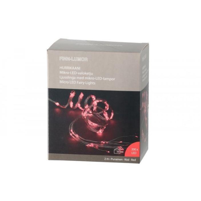 Finnlumor hurrikaani microled valoketju punainen 318594 tuotekuva 1