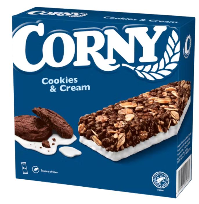Corny Cookies & Cream valipalapatukka 6x23g Corny Cookies & Cream valipalapatukka 6x23g