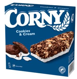 Corny Corny Cookies & Cream välipalapatukka 6x23g