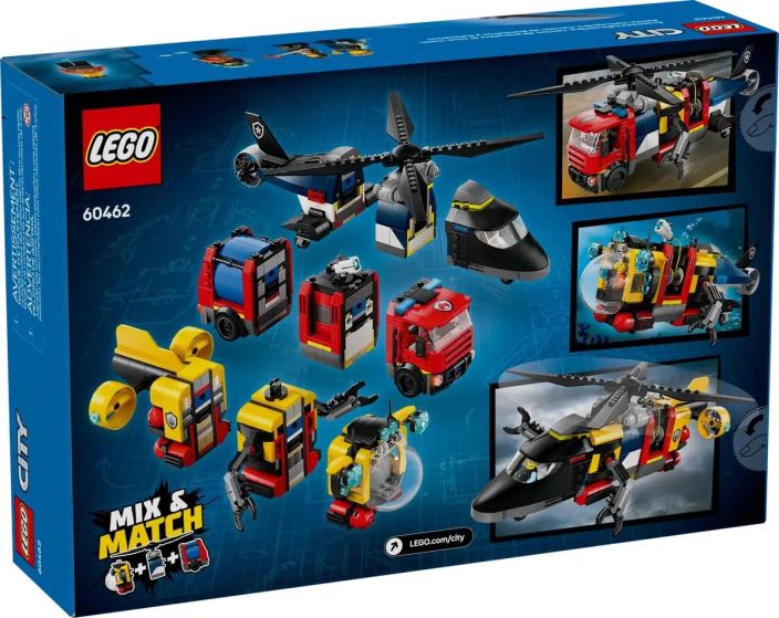 3in1 Helikopteri paloauto sukellusvene 60462 tuotekuva 1