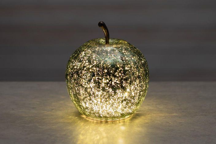 Finnlumor Lasiomena LED-valoilla hopeoitu 16cm Finnlumor Lasiomena LED-valoilla hopeoitu 16cm