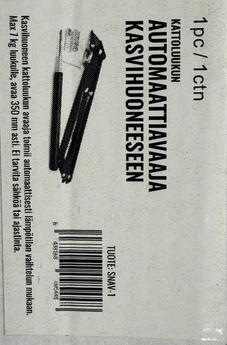 Kasvihuoneen automaattiavaaja tuotekuva 1 Kasvihuoneen automaattiavaaja tuotekuva 1